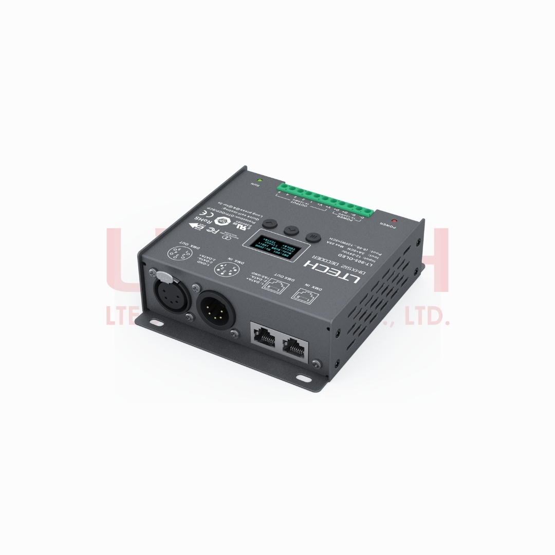 DMX512/RDM Decoder PRO UL, TUV (LT-905-OLED)